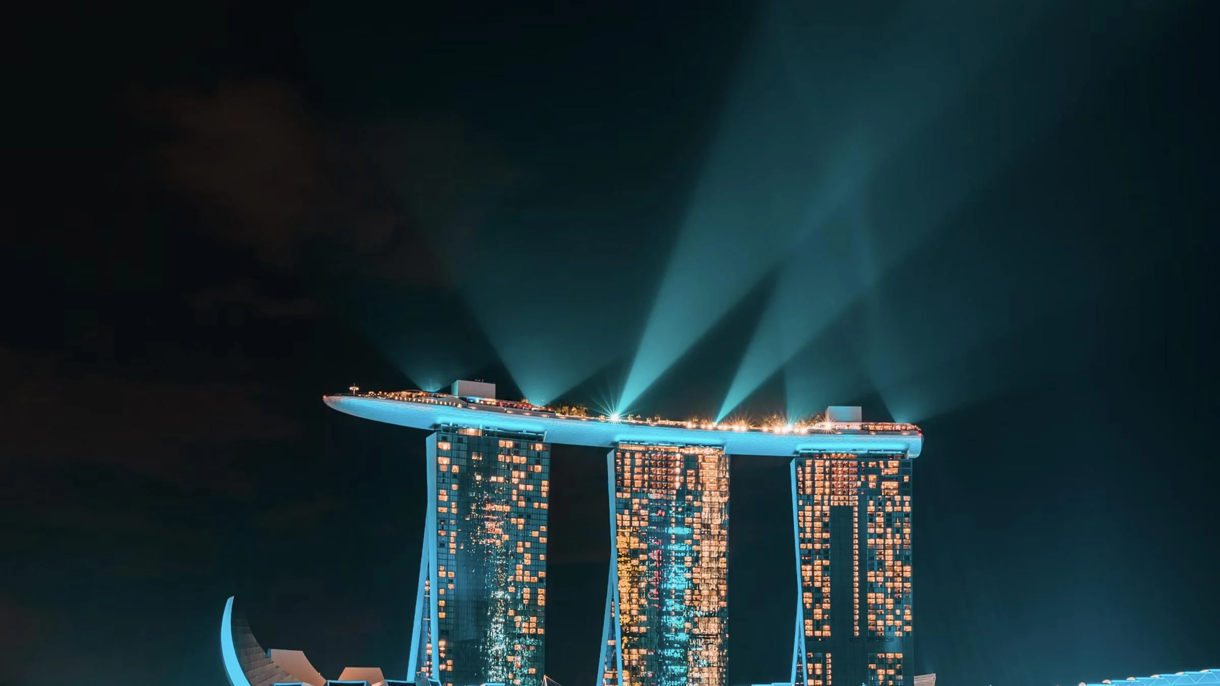 Marina Bay Sands and the Singapore waterfront